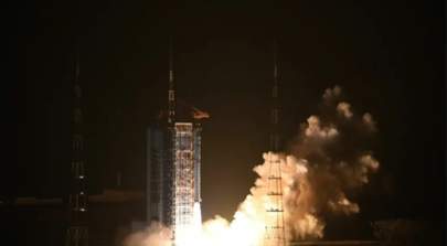 Launch of the Chinese H-alpha Solar Explorer and 10 more satellites on a Long March 2D from Taiyuan, Oct. 14, 2021. Credit: CASC