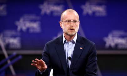 Brendan Carr, commissioner of the Federal Communications Commission, speaks at the CPAC convention in National Harbor, Md., on Feb. 29, 2020. (Samira Bouaou/The Epoch Times)