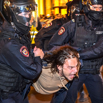 Nearly 1,200 Arrested in Dozens of Russian Cities for Anti-War Protests