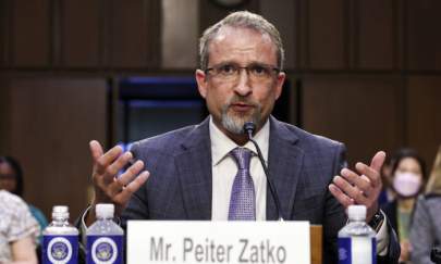 Peiter “Mudge” Zatko, former head of security at Twitter, testifies before the Senate Judiciary Committee on data security at Twitter, on Capitol Hill in Washington on Sept. 13, 2022. (Kevin Dietsch/Getty Images)